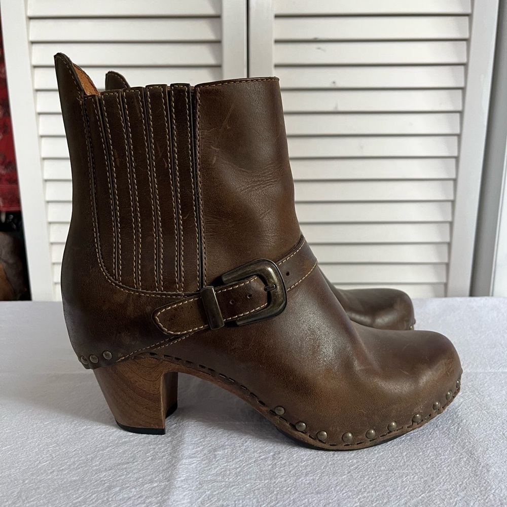 Dansko Brown Leather Ankle Booties